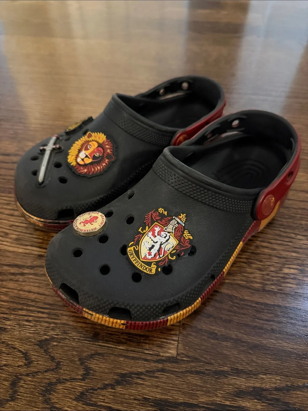 CROCS Black and Red Gryffindor Kids Clog Sandals